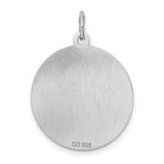 Sterling Silver Rhodium-plated Chihuahua Disc Charm - Product Photo