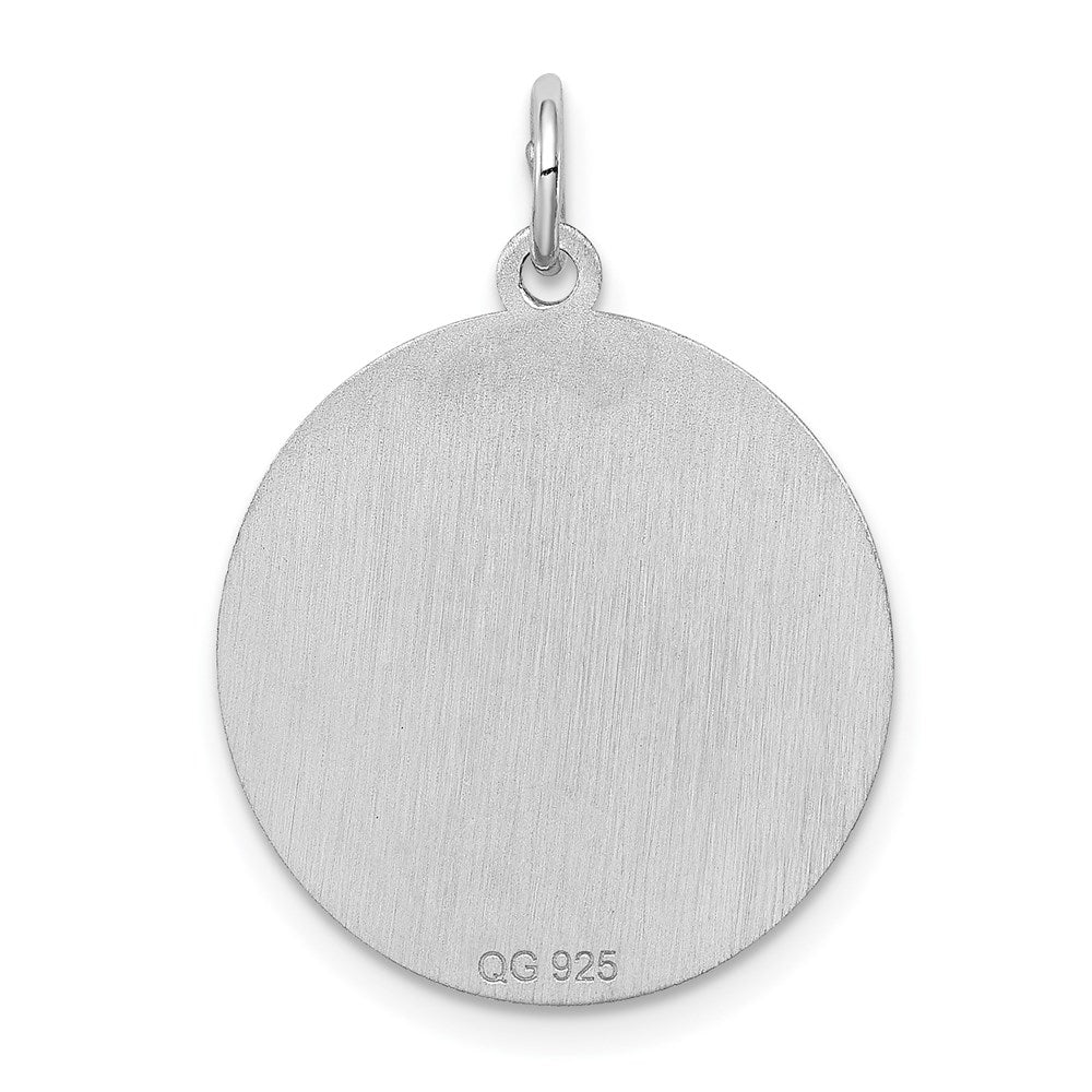 Sterling Silver Rhodium-plated Shih Tzu Disc Charm - Product Photo