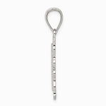 Sterling Silver Square Diamond-cut Letter R Initial Pendant - Product Photo