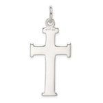 Sterling Silver Diamond -Cut Cross Pendant - Product Photo