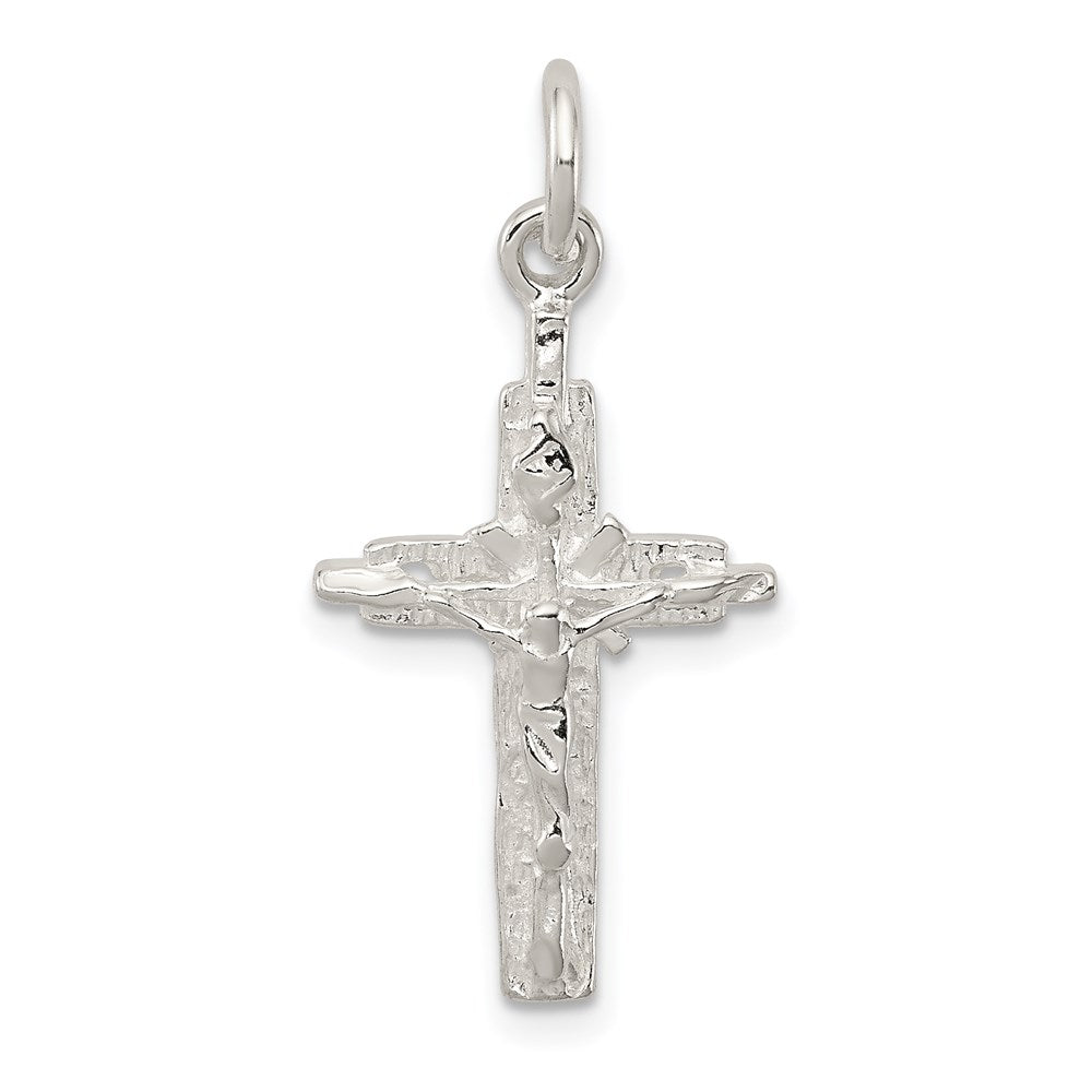 Sterling Silver INRI Crucifix Pendant - Product Photo