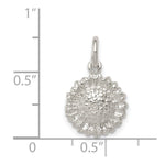 Sterling Silver Sunflower Charm - Product Photo