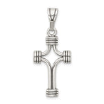 Sterling Silver Antiqued Cross Pendant - Product Photo