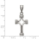 Sterling Silver Antiqued Cross Pendant - Product Photo