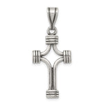 Sterling Silver Antiqued Cross Pendant - Product Photo