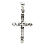 Sterling Silver Antiqued Cross Pendant - Product Photo