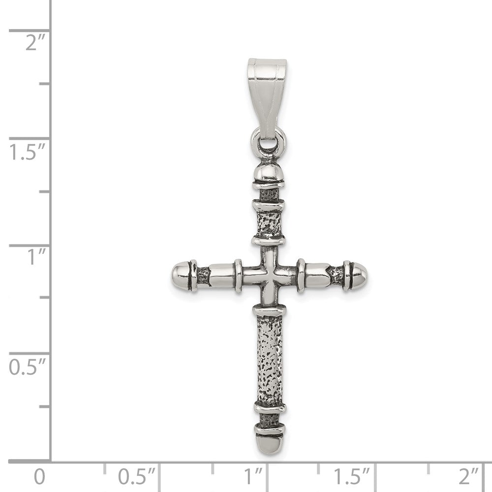 Sterling Silver Antiqued Cross Pendant - Product Photo