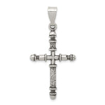 Sterling Silver Antiqued Cross Pendant - Product Photo