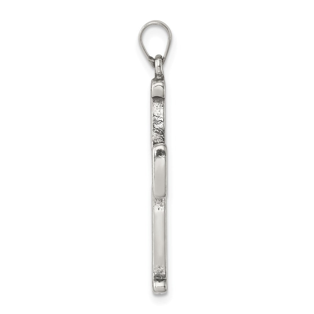 Sterling Silver Antiqued Cross Pendant - Product Photo