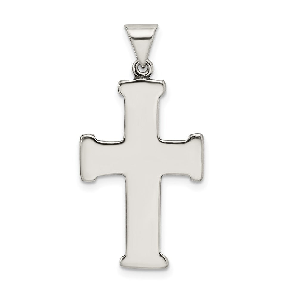 Sterling Silver Antiqued Cross Pendant - Product Photo