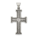 Sterling Silver Antiqued Cross Pendant - Product Photo