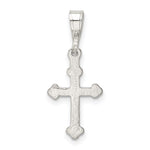 Sterling Silver Budded Cross Charm - Product Photo