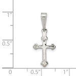 Sterling Silver Budded Cross Charm - Product Photo