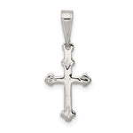 Sterling Silver Budded Cross Charm - Product Photo