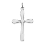 Sterling Silver Platinum-plated INRI Crucifix Pendant - Product Photo
