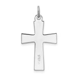 Sterling Silver Platinum-plated Gold-tone INRI Crucifix Charm - Product Photo