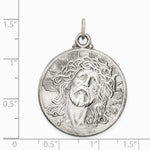 Sterling Silver Antiqued Ecce Homo Medal - Product Photo