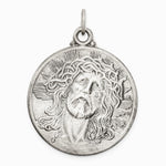 Sterling Silver Antiqued Ecce Homo Medal - Product Photo