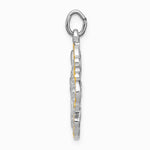 Sterling Silver Platinum-plated & Vermeil 4-way Medal - Product Photo