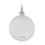 Sterling Silver Rhodium-plated Happy Birthday Disc Charm - Product Photo