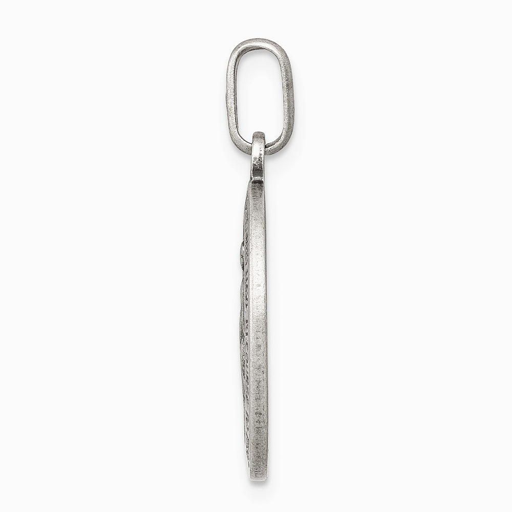 Sterling Silver Antiqued Miraculous Medal - Product Photo