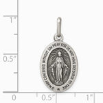 Sterling Silver Antiqued Miraculous Medal - Product Photo