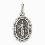 Sterling Silver Antiqued Miraculous Medal - Product Photo