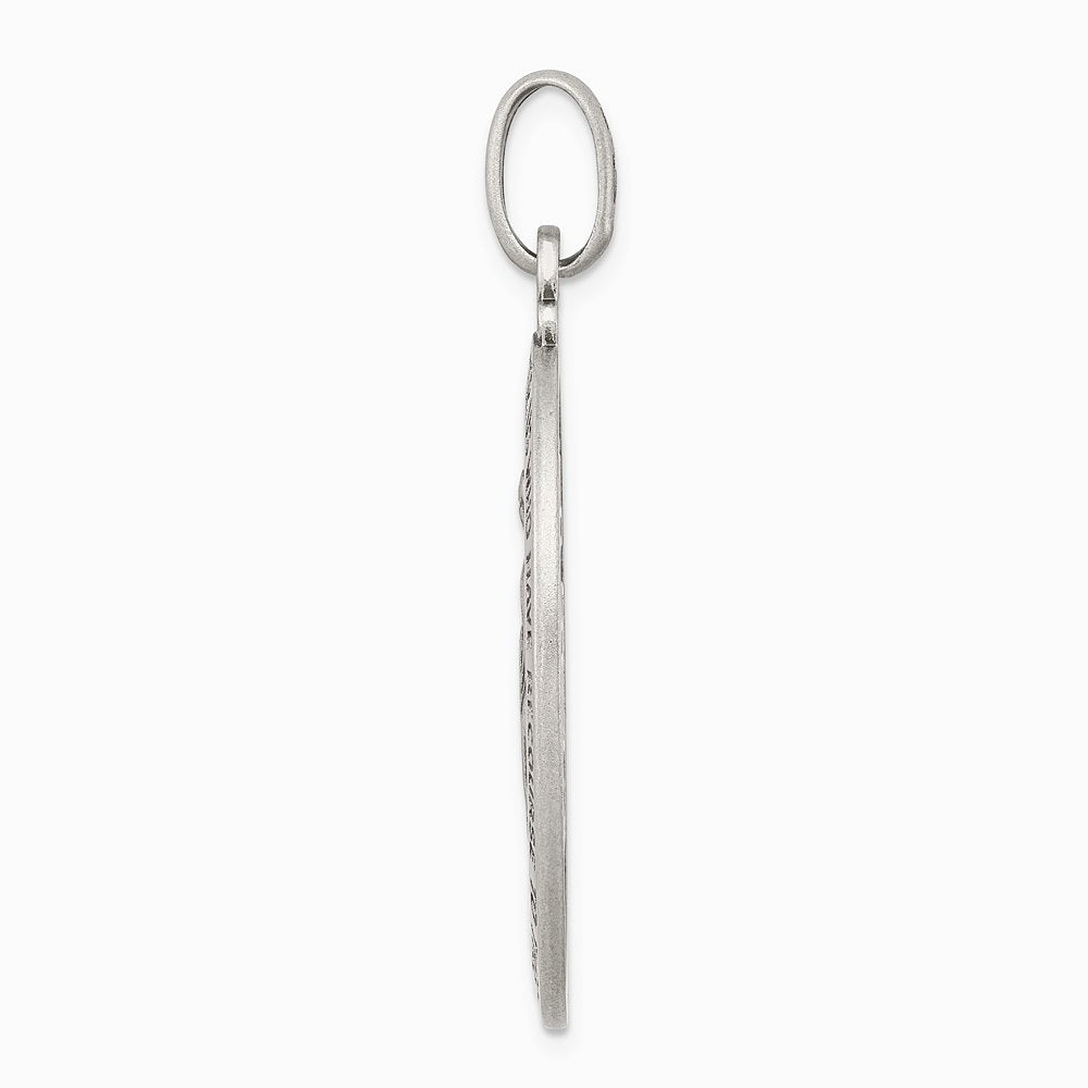 Sterling Silver Antiqued Miraculous Medal - Product Photo