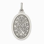 Sterling Silver Antiqued Miraculous Medal - Product Photo