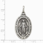 Sterling Silver Antiqued Miraculous Medal - Product Photo