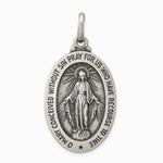Sterling Silver Antiqued Miraculous Medal - Product Photo