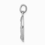 Sterling Silver Platinum-plated Miraculous Medal - Product Photo