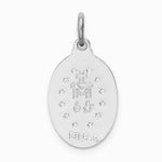Sterling Silver Platinum-plated Miraculous Medal - Product Photo