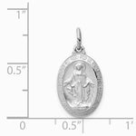 Sterling Silver Platinum-plated Miraculous Medal - Product Photo