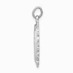 Sterling Silver Platinum-plated Miraculous Medal - Product Photo