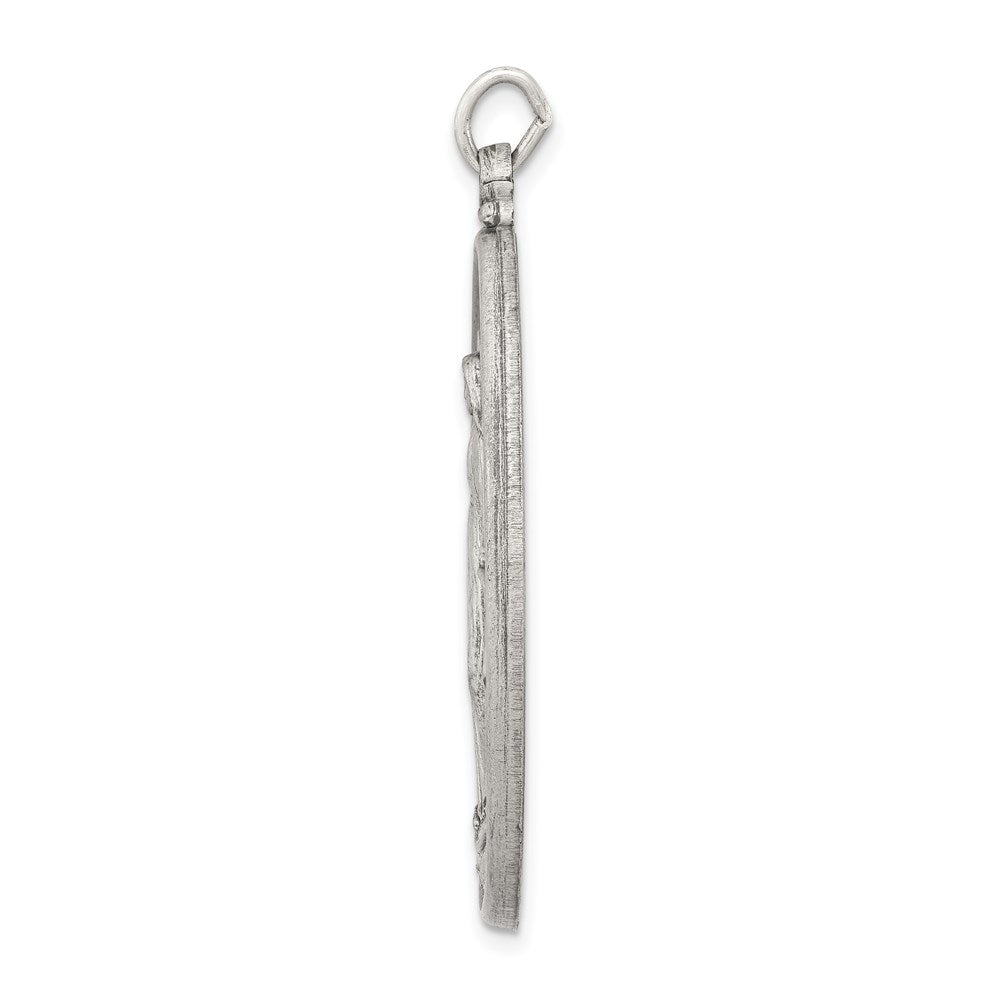 Sterling Silver Antiqued Miraculous Medal - Product Photo