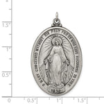 Sterling Silver Antiqued Miraculous Medal - Product Photo