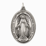 Sterling Silver Antiqued Miraculous Medal - Product Photo