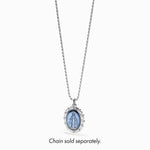 Sterling Silver Platinum-plated Miraculous Medal - Product Photo