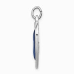 Sterling Silver Platinum-plated Miraculous Heart Medal - Product Photo