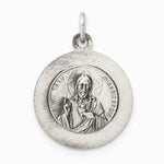 Sterling Silver Antiqued Queen of the Holy Scapular Medal - Product Photo