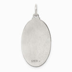 Sterling Silver Platinum-plated & Vermeil St. Christopher Medal - Product Photo