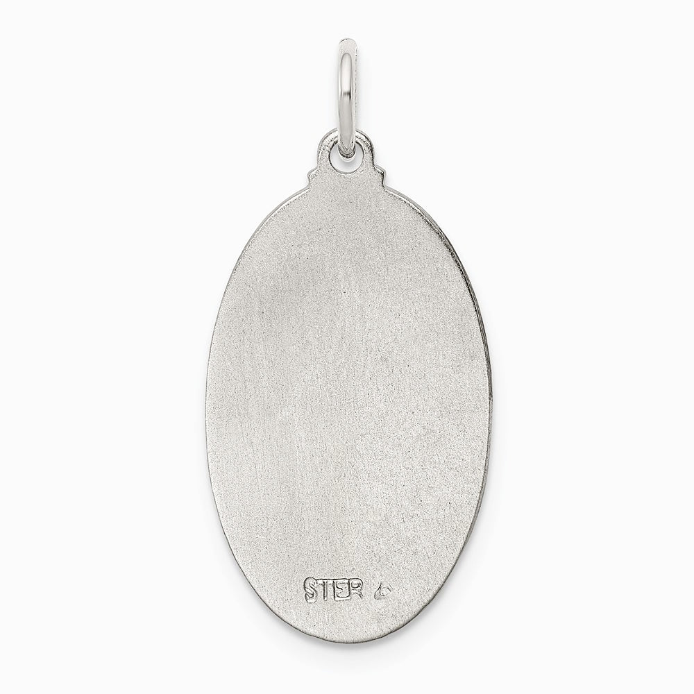 Sterling Silver Platinum-plated & Vermeil St. Christopher Medal - Product Photo