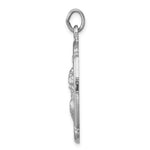 Sterling Silver Platinum-plated St. Christopher Medal - Product Photo