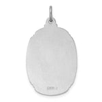 Sterling Silver Platinum-plated St. Christopher Medal - Product Photo