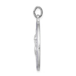 Sterling Silver Platinum-plated Enameled St. Christopher Medal - Product Photo