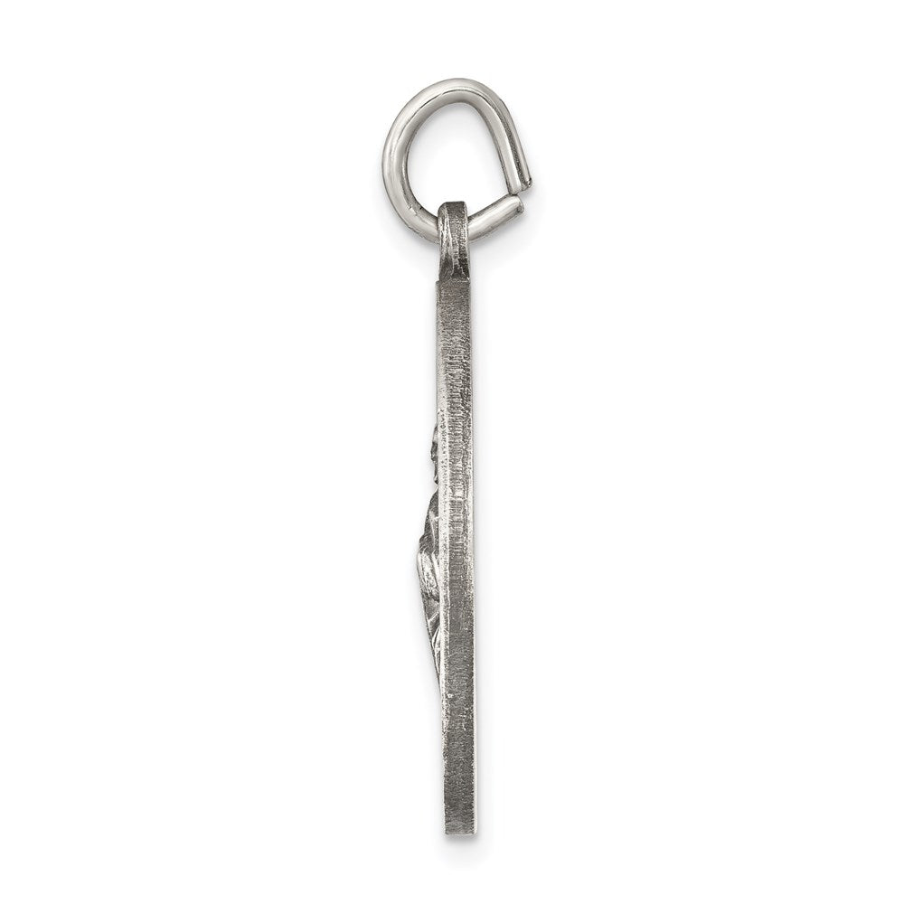 Sterling Silver Antiqued Saint Jude Thaddeus Medal - Product Photo