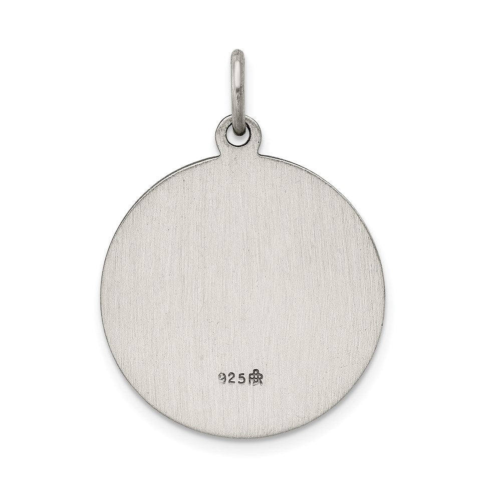 Sterling Silver Antiqued Saint Jude Thaddeus Medal - Product Photo
