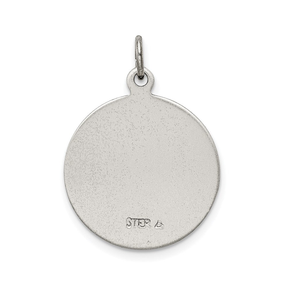 Sterling Silver Antiqued Saint Jude Thaddeus Medal - Product Photo