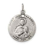 Sterling Silver Antiqued Saint Jude Thaddeus Medal - Product Photo